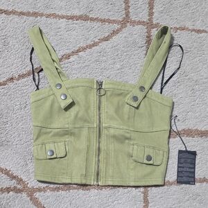 Forever 21 Olive Green Crop Top